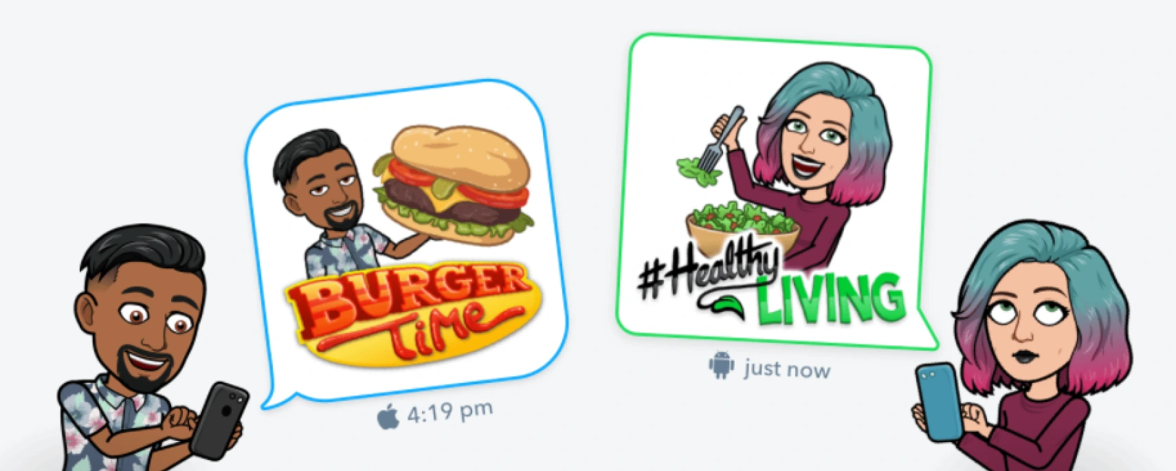 Bitstrips аватары с едой