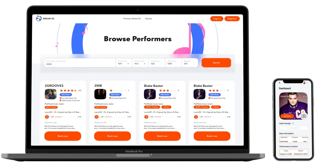 Проект DreamDj, выбор исполнителя.